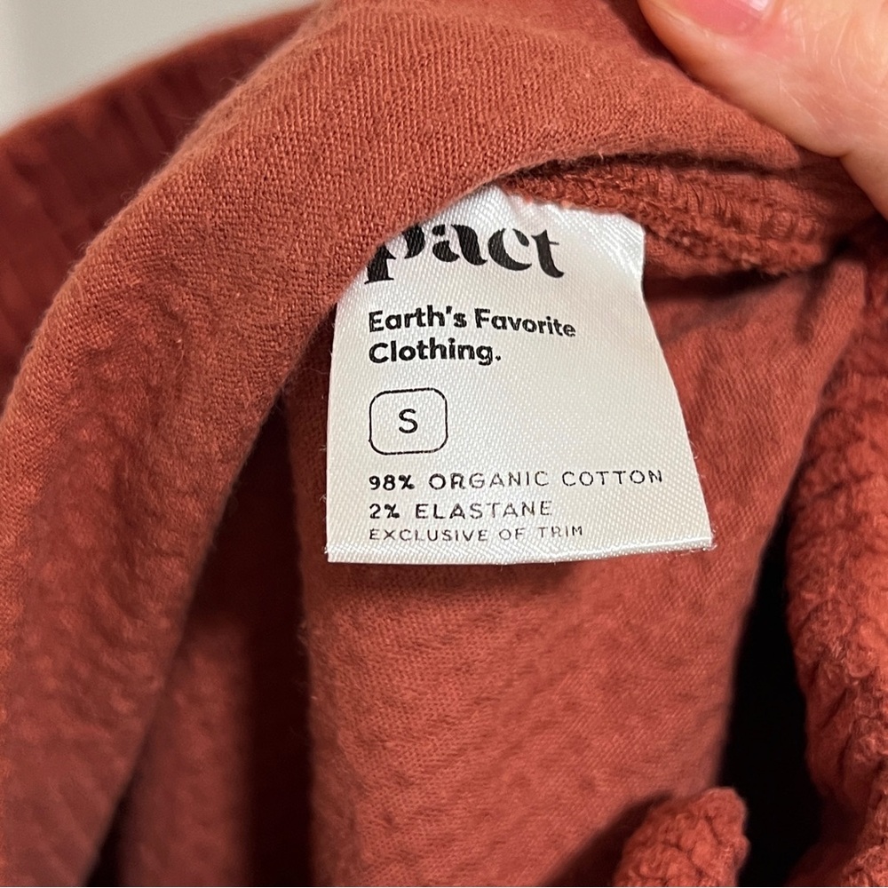 Pact Corduroy Peg Leg Pants Small Rust Organic Cotton - Picture 3 of 4